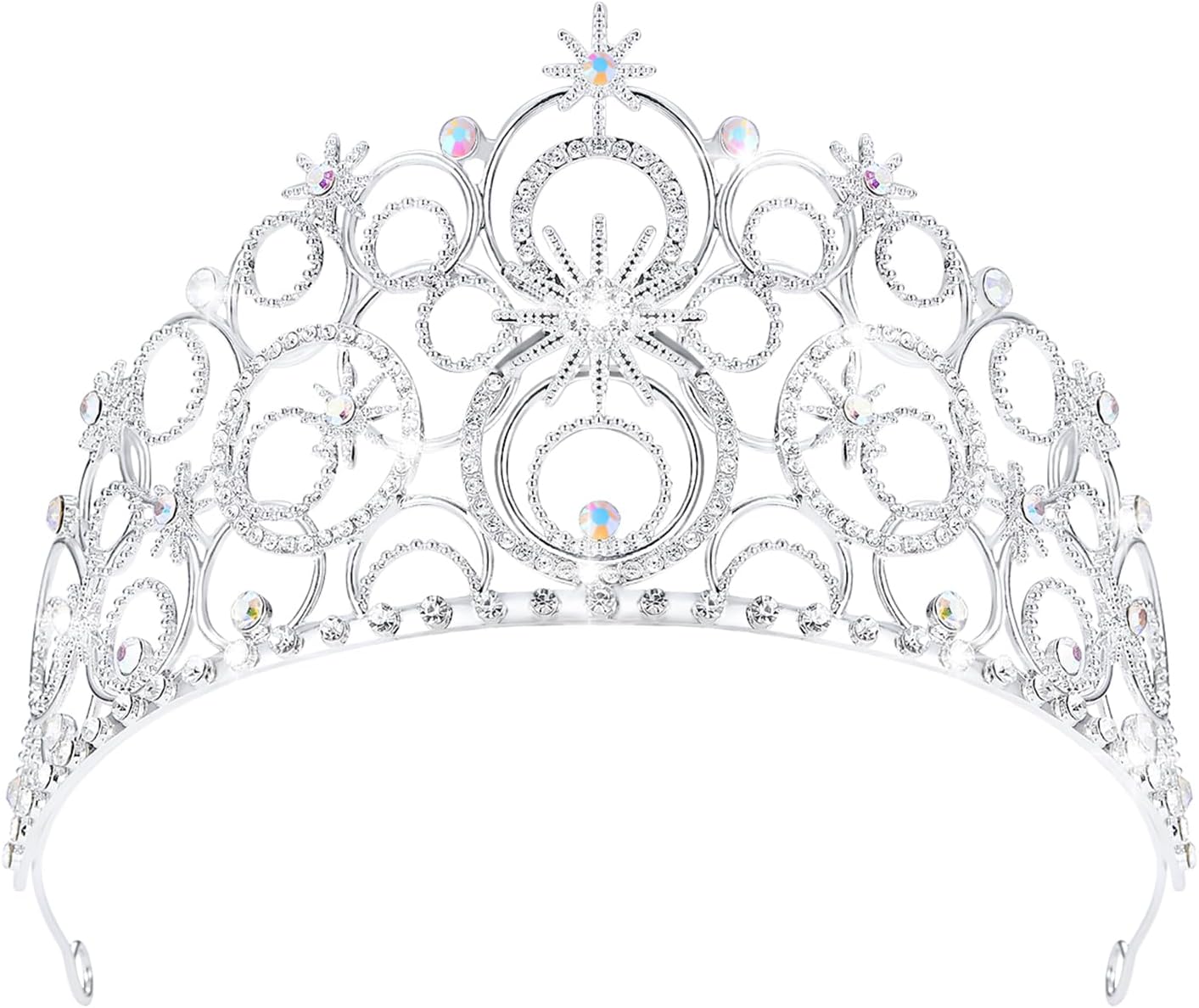 Believe Silver Plated Cubic Zirconia Tiara Crown for 