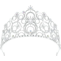 Crystal Crowns for Women, Crystal Bubble TiaraBride Royal Queen Headband Princess Headpieces for Women Bridal Wedding Prom Birthday Party Crowns