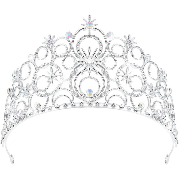 Crystal Crowns for Women, Crystal Bubble TiaraBride Royal Queen Headband Princess Headpieces for Women Bridal Wedding Prom Birthday Party Crowns