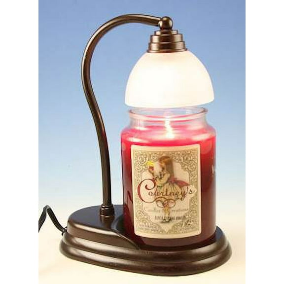 Aurora Bronze Candle Warmer and Courtneys 26 oz Candle - BLACK CURRANT VANILLA