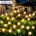 thumbnail image 1 of Luces Solares para Jardín DAYBETTER Forma de luciérnaga 8 modos de iluminación 32 Led paquete de 4, 1 of 8