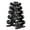 Black, variant on HolaHatha Hex Dumbbell Set - with Rack - 10 Piece, 10 to 35 lb