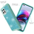 thumbnail image 3 of Value Pack ! For Motorola Moto Edge S Moto G100 Glitter Bling Full Body Built In Screen Protector Phone Case PU Shock Bumper Scratch Guard Skin Wrap Slim Cover, 3 of 4