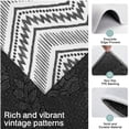 thumbnail image 3 of Black Geometric Chevron Dot Pattern Kitchen Rugs Sets Of 3,Kitchen Runner Rugs Non Skid Washable,Decorative Kitchen Floor Mats for Kitchen,Sink,Laundry,17"x30"+ 17"x47" + 17"x59", 3 of 6