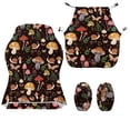thumbnail image 5 of SCRAWLGOD Mushroom Butterfly Spot Print Black 4 Pieces Gaming Chair Covers with Armrest Covers Dustproof Scratch Resistant Gaming Chair Cover Set Elastic Computer Chair Seat Slipcovers, 5 of 7