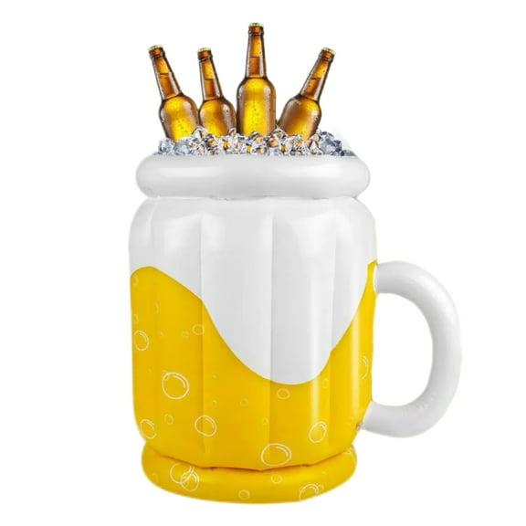 Oversized Inflatable Beer Can Cooler Beer Cup Beverage Cooler for Oktoberfest Floating Drink Cooler Box Summer Pool Party Decoration