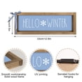 thumbnail image 6 of flangairy Hello Winter Sign, Wooden Winter Holiday Centerpieces Snowflake Decor, Indoor Table Top Wall Shelf Mantle Fireplace Decorative Wood Signage Rustic Farmhouse Seasonal Decorations for Home, 6 of 7