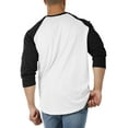 thumbnail image 4 of Hat and Beyond Men's Basic Baseball Raglan 3/4 Sleeve Athletic Crew Neck T-Shirts, 4 of 6