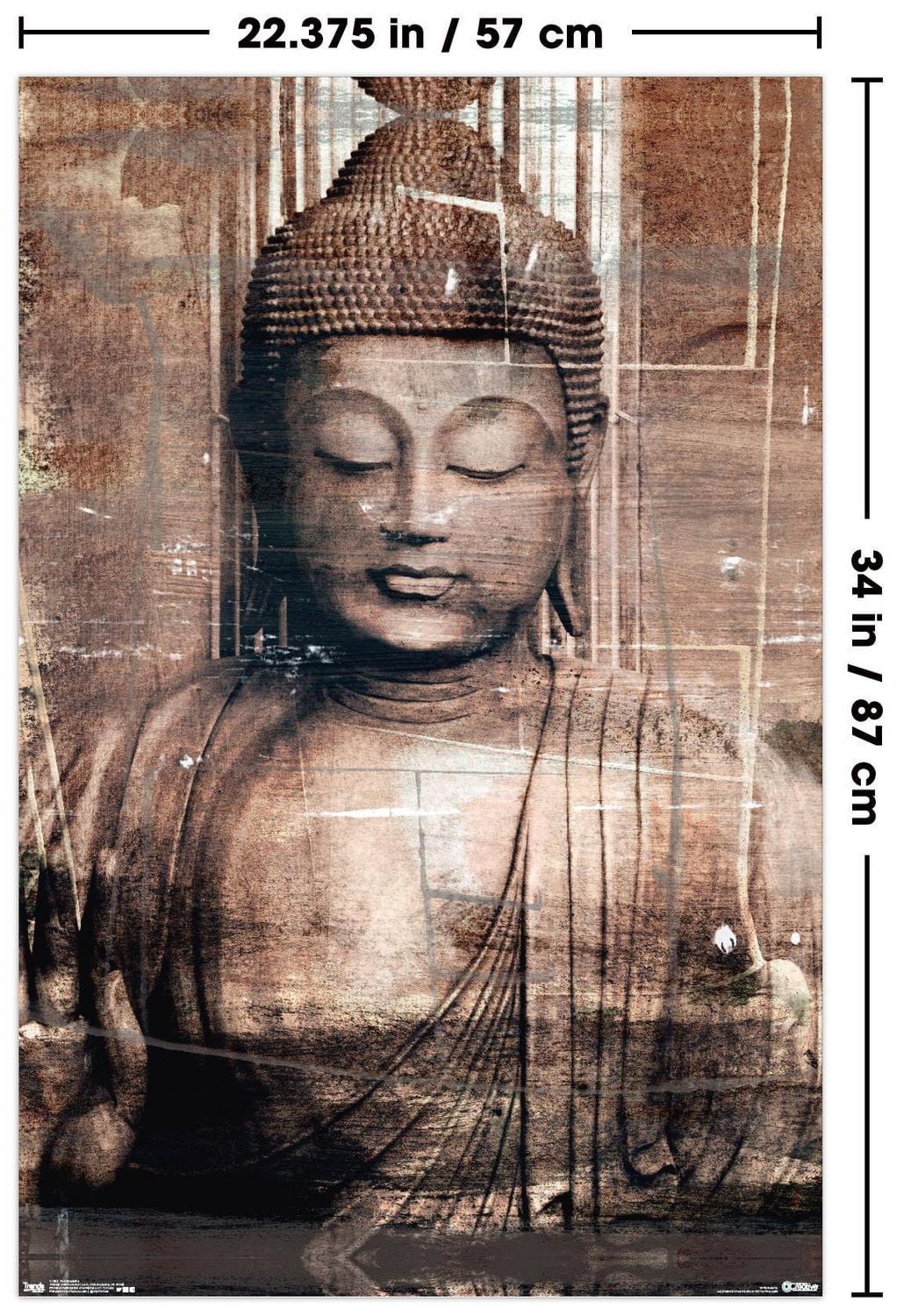 Thai Buddha Wall Poster, 22.375" x 34"