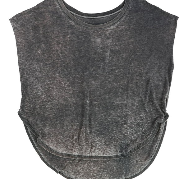 Mouchette Womens Shirttail Basic T-Shirt, Grey, Large