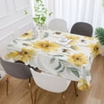 thumbnail image 5 of 60x120 Inch Tablecloth Polyester Square Tablecloth for Home Kitchen Dinner Decor Yellow Daisies and Bees, 5 of 9
