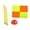 3pcs Poles Red Base, variant on GARENDE Soccer Corner Flag Soccer Agility Poles Adult Training Sports Flag for Games 3pcsPoles YellowBase