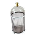 thumbnail image 1 of Bocal de Rangement Transparent Moderne Support de Fourchette à Fruits pour Fête Maison Restaurant Gris Fumée, 1 of 8