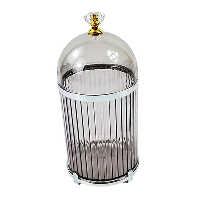 Bocal de Rangement Transparent Moderne Support de Fourchette à Fruits pour Fête Maison Restaurant Gris Fumée