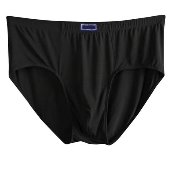 Clearance! Hontri Men's Tag-Free Cotton Briefs Mens High Waist Briefs Oversized Loose Breathable Comfortable Underpants Mens Boxer Briefs Black,4Xl