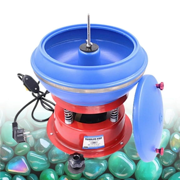 90W Electric Rock Tumbler Jewellery Polisher Grinding Workpiece Surface Vibratory Polisher For Polishing Small Metal Parts And Gems Jade Crafts