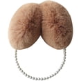 thumbnail image 3 of Winter Earmuff Soft Plush Solid Color Faux Pearl Fluffy Ear Muff Ear Warmer, 3 of 4