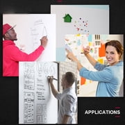 tooloflife 1/2/5Pcs Magic Whiteboard Wall Sticker Dry Erasable Paper Plain Reuasble Self Stick Sheets White