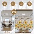 thumbnail image 6 of Farm Flowers Window Privacy Film, Retro Sunflowers Barn Doors Butterfly Wood Board Static Cling UV Sun Blocking Tint Film Heat Control Windows Films for Bedroom Bathroom, Window Stickers 23.6"x59", 6 of 8