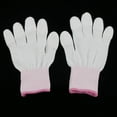 thumbnail image 2 of El Nilón Punto El Elástico Revestido PU De De Joyería De Los Guantes Del Trabajo De Inspección, Prueba De S Macarena Guantes de inspección blancos, 2 of 8