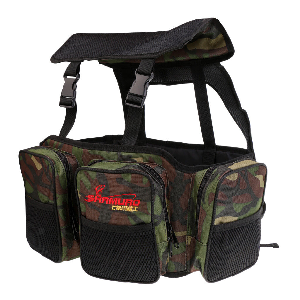 Seat Box Fishing Backpack Camping Tackle Bag Seat Box Harness Converter