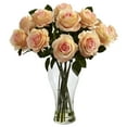 thumbnail image 4 of Nearly Natural Blooming Roses with Vase Arrangement, 4 of 4