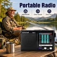 thumbnail image 3 of Portable AM/FM Radio, Radio Portable Shortwave Radio Battery Powered, Battery Operated Analog Radio for Home Outdoor Strong Reception - Black, 3 of 10