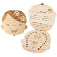 thumbnail image 1 of Baby Teeth Save Box, Baby Teeth Box Save Organizer Milk Teeth Box Wooden Tooth Keepsake Box For Baby Kids Milk Teeth, 1 of 1
