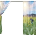thumbnail image 4 of GZHJMY Wild Butterfly Sheer Window Curtain Panel Drape 55x78 Inch for Living Room Bedroom Kids Room 2 Piece Home Decor, 4 of 4