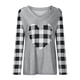 thumbnail image 5 of Pntutb Mujeres Otoño Cuello en V Amor Impresión Manga larga Casual Camiseta suelta top Pntutb Pntutb-1996, 5 of 9
