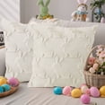 thumbnail image 7 of Sanmadrola Easter Pillow Covers 18 x 18 Inch Pack of 2 Luxury Soft Bunny Rabbit Pattern Decorative Throw Pillowcases for Happy Easter Spring Holiday Decor Home Party Sofa Couch, 7 of 7
