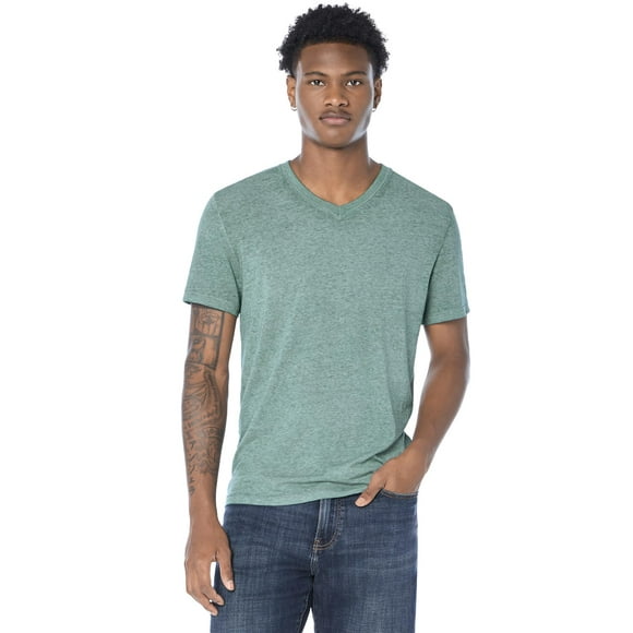 Remera Lucky Brand Venice Burnout en V, color June Bug, talla XL