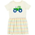 thumbnail image 3 of Inktastic Cute Green Tractor Girls Toddler Dress, 3 of 5