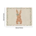 thumbnail image 3 of Qholemyo Easter Table Decor Watercolor Placemats Floral Bunny Egg Kitchen Dining Table Mats, 3 of 5