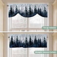 thumbnail image 3 of Tie Up Valance for Windows Blue Forest Curtains Valances Rod Pocket Valance Window Treatments Tree Bird Nature Landscape Balloon Curtains for Kitchen Living Room Bedroom Bathroom Decor 42x12 Inch, 3 of 9