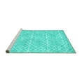 thumbnail image 2 of Ahgly Company Machine Washable Indoor Rectangle Abstract Turquoise Blue Contemporary Area Rugs, 3' x 5', 2 of 4