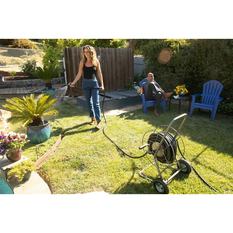Convenient and Durable Garden Hose Reel with Cart