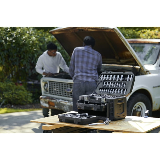 HART 215-Piece Mechanics Tool Set, Multiple Drive, Chrome Finish