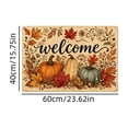 thumbnail image 2 of Ouuluon Soft Fall Pumpkin Maple Leaf Floor Mat, 16x24 inch Halloween Thanksgiving Decorative Rug for Bathroom Kitchen Porch Entryway, 2 of 7