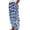 AA-Blue1047, variant on Women's Striped Linen Blend Pants Side Snap Button Baggy Trousers Breezy Casual Summer Bottoms White