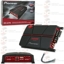 Pioneer GM-A6704 High Pass Filter Adjustable Bass Vehicle Audio Amplifier, Aluminum Alloy, 1.1 oz