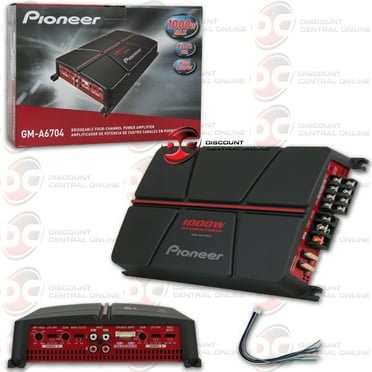 Pioneer GM-A6704 High Pass Filter Adjustable Bass Vehicle Audio Amplifier, Aluminum Alloy, 1.1 oz