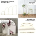 thumbnail image 4 of Efavormart 6ft Gold Metal Wedding Arch Chiara Backdrop Stand, Half Moon Floral Frame Arbor Display, 4 of 10