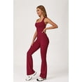 thumbnail image 3 of PISONIC Women Two Piece Workout Sets Racerback Tank Tops Matching High Waisted Flared Leggings with Pockets Gym Yoga Outfits, 3 of 6