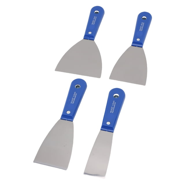 Plastic Handle Putty Scraper Set, Putty Scraper Tool Portable Efficient Carbon Steel Complete Versatile Flexible for Drywall Repair