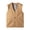 Khaki, variant on WIZUTIZ Men's Denim Vest Cotton Multi-Pocket V-Neck Button Front Sleeveless Lightweight Four Season Outdoor Tops Casual Workwear Vest
