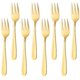 thumbnail image 1 of Juego de tenedores para tartas Kitchen Craft, acero inoxidable, dorado, 8 piezas, 1 of 5