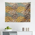 thumbnail image 1 of Orange Tapestry, Abstract Vector Retro Pattern of Triangles Modern Art Inspired Illustration, Fabric Wall Hanging Decor for Bedroom Living Room Dorm, 2 Sizes, Orange and Brown, by Ambesonne, 1 of 1