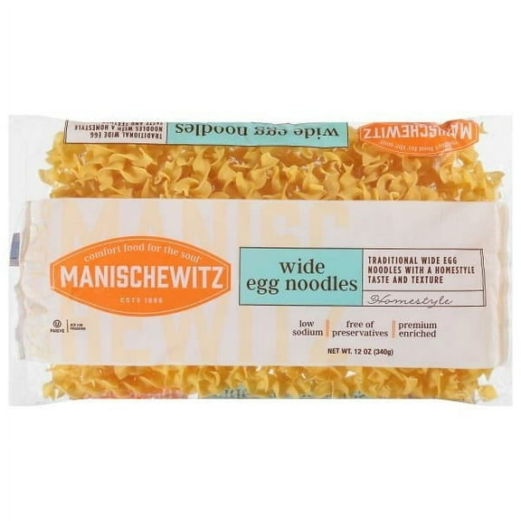 Manischewitz Egg Noodles Homestyle Wide 12 oz (Pack of 2)