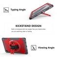 thumbnail image 6 of Decase Shockproof Case for Samsung Galaxy Tab A8 10.5" SM-X200 X205 X207, Military Grade Protection Rotating Stand Hand Strap Shoulder Strap Kids Friendly Bumper Rugged Case,Red, 6 of 9